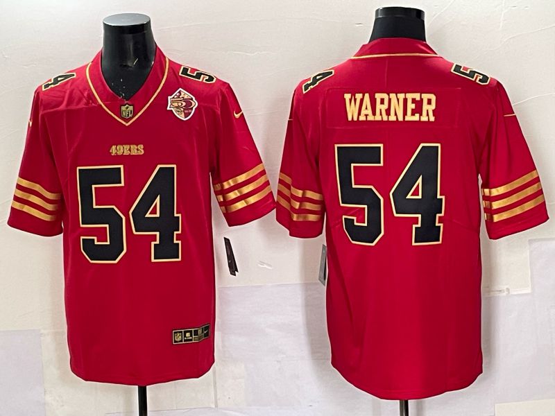 Men Nike San Francisco 49ers #54 Warner red Limited NFL 2025 Jersey 0052->san francisco 49ers->NFL Jersey